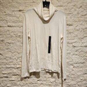 NWT Banana Republic Cream Soft Luxe Turtleneck Top Size LG